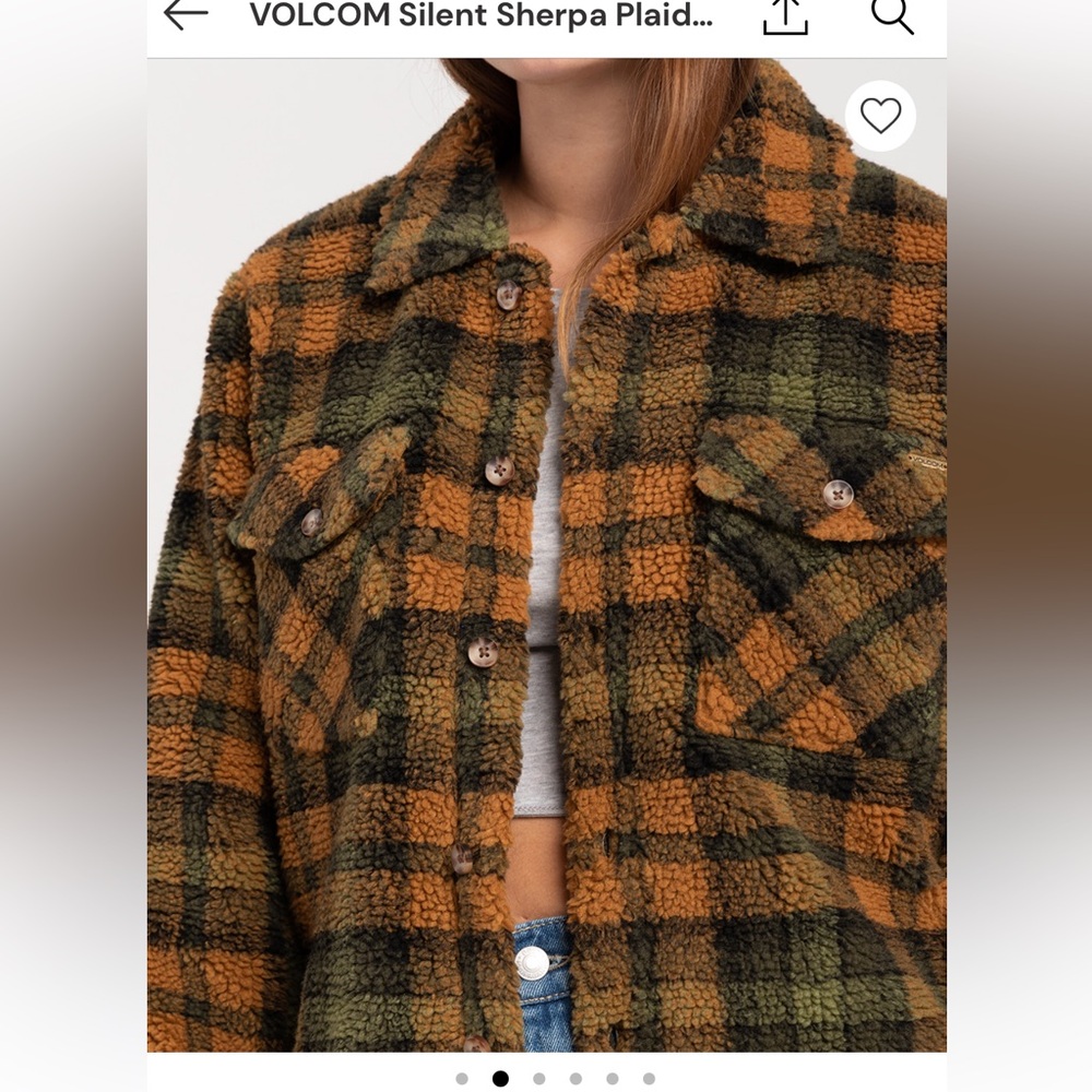 Volcom oversized Sherpa jacket size XS - Picture 2 of 7